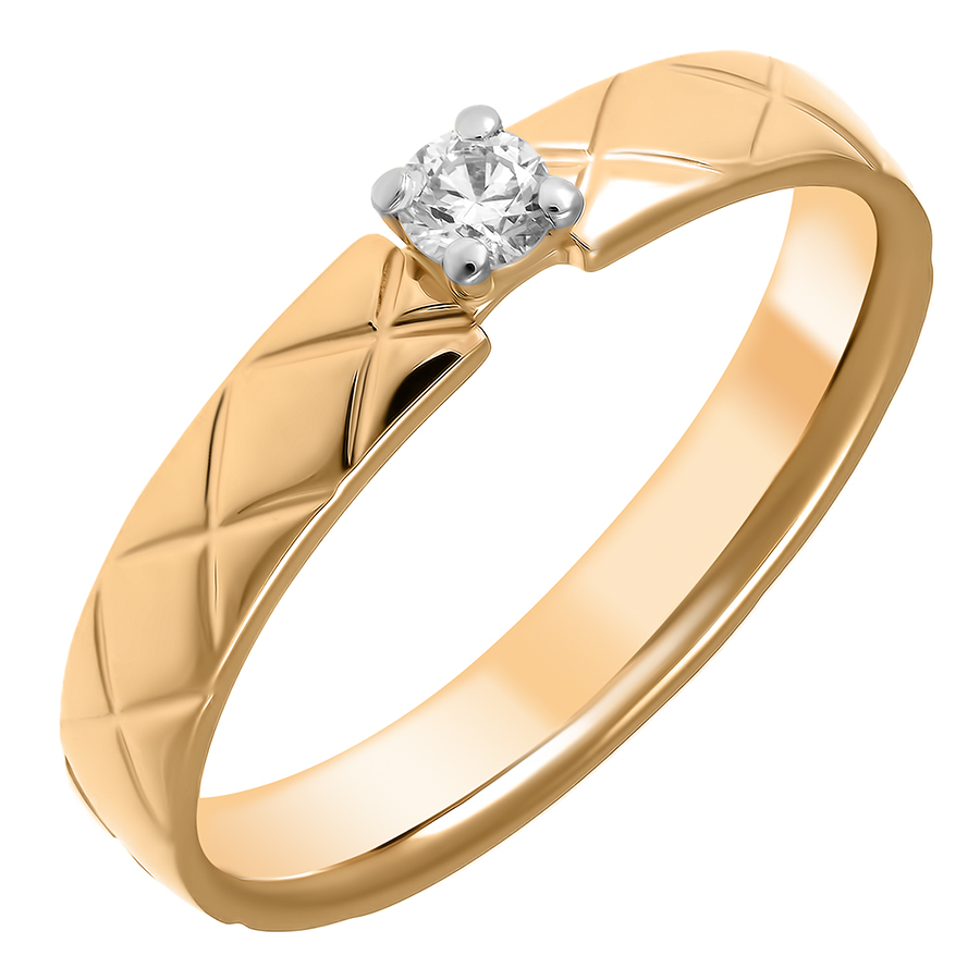Кольцо, золото, бриллиант, R1236101-03